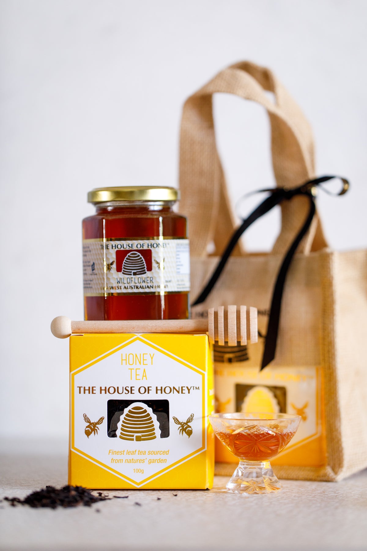 Honey Tea Lover Hessian gift-bag