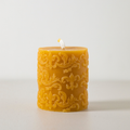 100% Australian Beeswax Pillar Candle with swirls