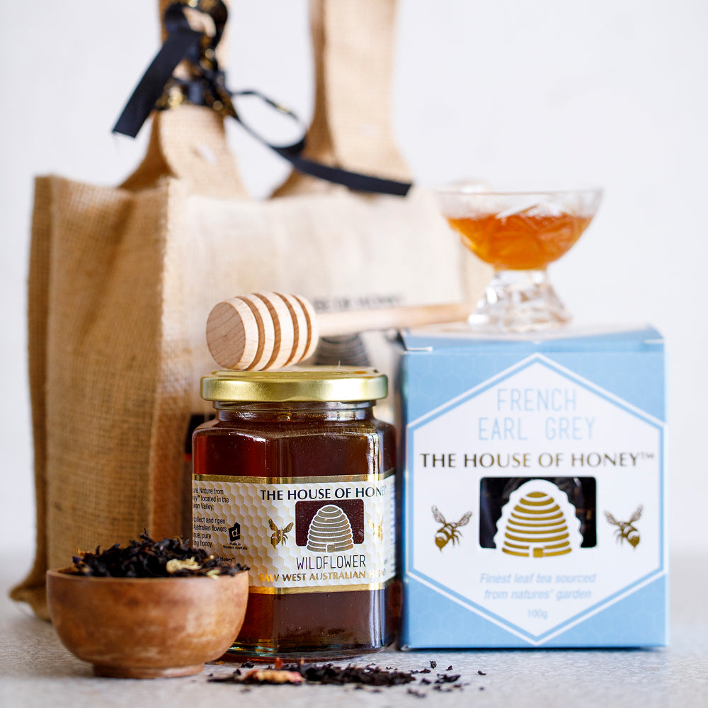 French Earl Grey Tea Lover Hessian gift-bag - The House of Honey