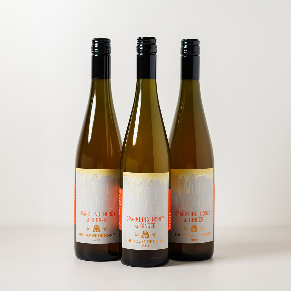 Sparkling Honey & Ginger Bottle 750ml - The House of Honey