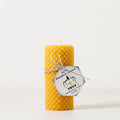 100% Australian Beeswax Pillar Candle - Diamond.